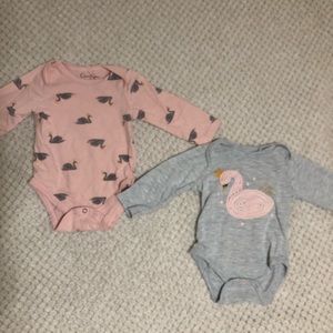 Jessica Simpson 2 long sleeve onesie 3/6m